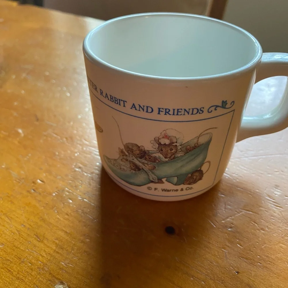 Vintage 3 pc Beatrix Potter Plate, Bowl, & Cup for Toddler / Baby, Petter Rabbit - Picture 7 of 11